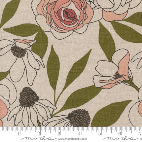 Moda Botany Roses Mochi Linen - Paper
