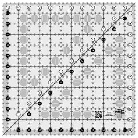 Creative Grids Quilt Ruler 12-1/2in x 12-1/2in Square