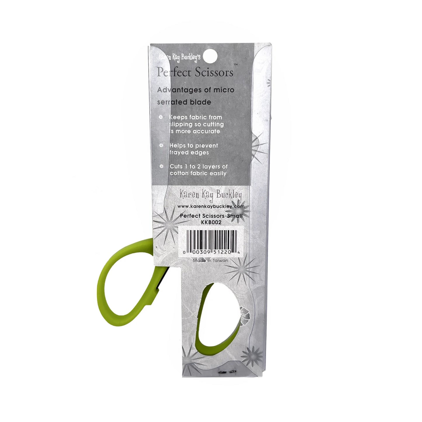 Perfect Scissors Green 4-3/16in Small Micro-Serrated Non-Slip Blade