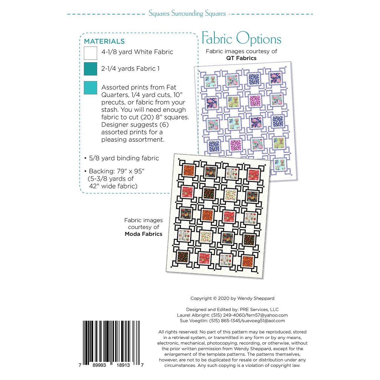 Paper Quilt Pattern - Squares Surrounding Squares