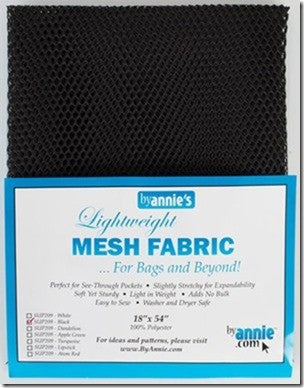 ByAnnie’s Lightweight Mesh Fabric, 18" X 54", Black