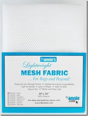 ByAnnie’s Lightweight Mesh Fabric, 18" X 54", White
