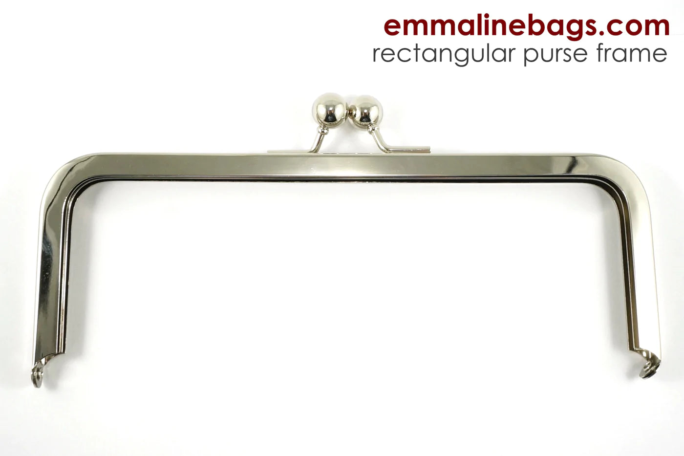 Emmaline Rectangular Purse Frame 8" - Nickel