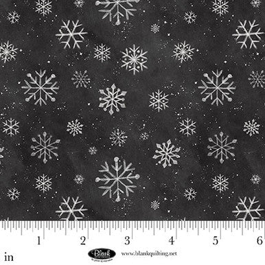 Blank Be Merry & Shine Bright Mini Snowflakes - Charcoal