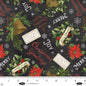 Blank Be Merry & Shine Bright Christmas Bells & Poinsettias - Charcoal