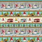 Camping Gnomes Border Stripe
