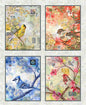 Panel: StudioE Air Mail Bird Blocks Panel 36"x44"