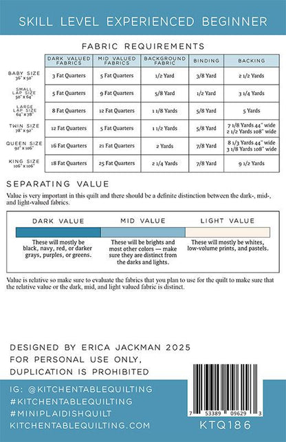 Quilt Kit - Mini Plaid-ish Quilt