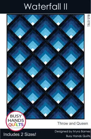 Paper Quilt Pattern - Waterfall II - Black Rabbit Fabric Inc.