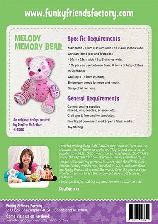 Paper Pattern - Funky Friends Factory Melody Memory Bear