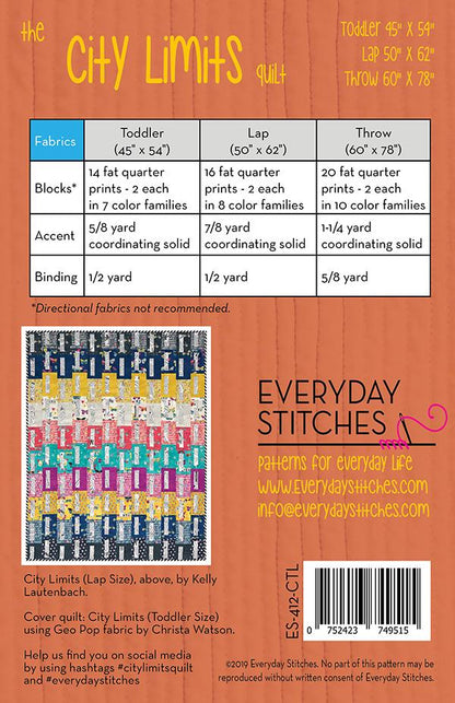 Paper Quilt Pattern - City Limits