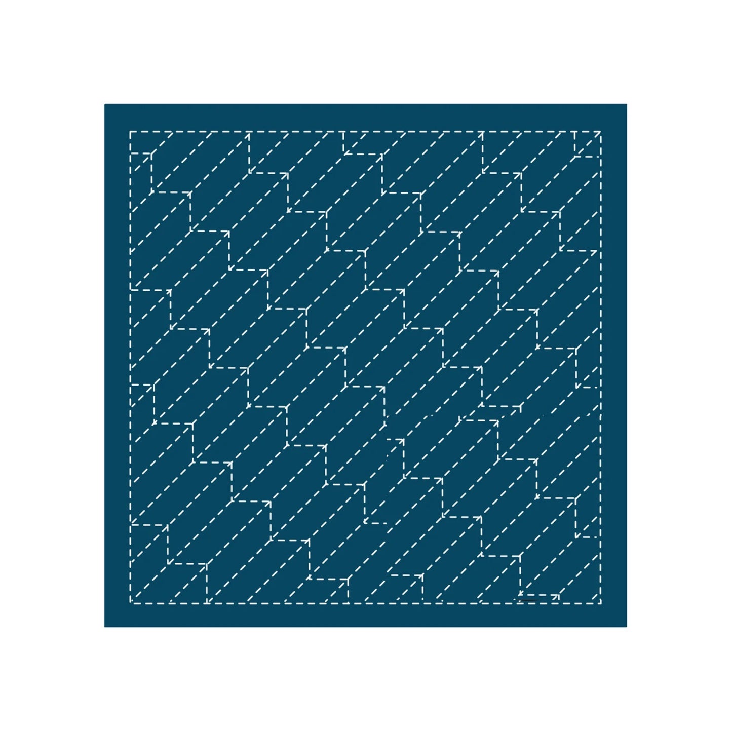 Sashiko Sampler Traditional Design Yabane - Navy
