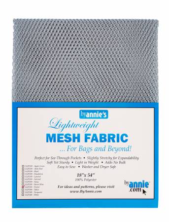ByAnnie’s Lightweight Mesh Fabric, 18" X 54", Pewter