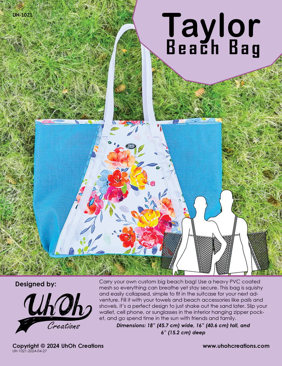 UhOh Creations - Taylor Beach Bag Paper Pattern