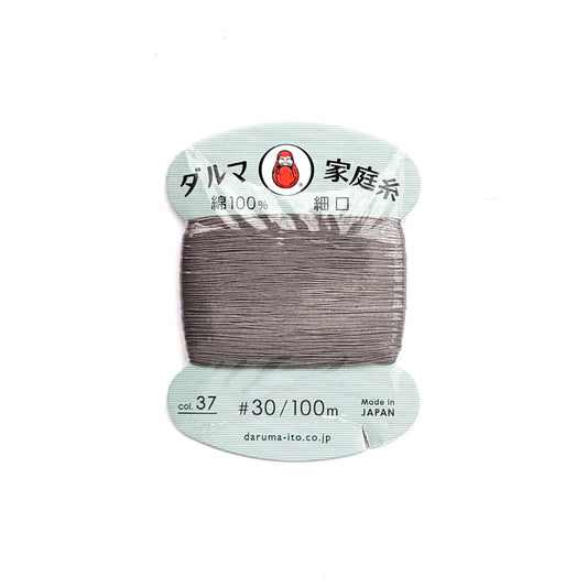 Multipurpose Cotton Thread 30wt Grey 37