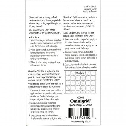 Omnigrid Glow-Line Tape, 1/4in, Assorted Colours