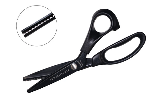 LDH Scissors Midnight Edition Lightweight Scalloped Pinking Shears