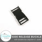 Emmaline Side Release Buckle: With Double Bar Adjuster - 1" (25 mm)