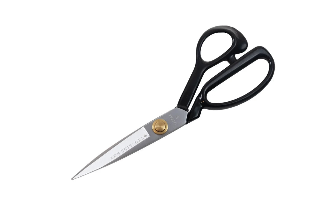 LDH Scissors - Traditional Fabric Shears Rubber Handle 8"