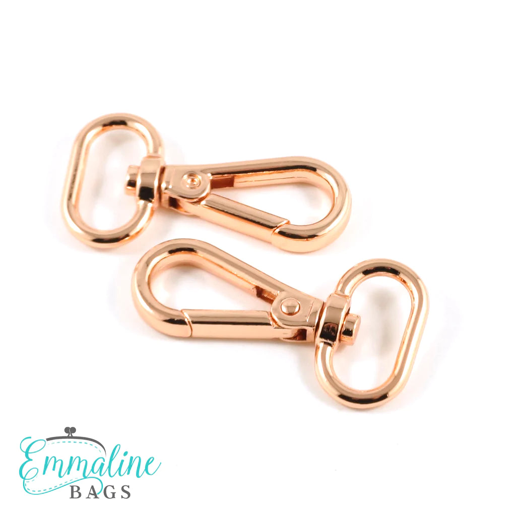 Emmaline Swivel Snap Hooks: Flat Hook Profile (2 Pack)