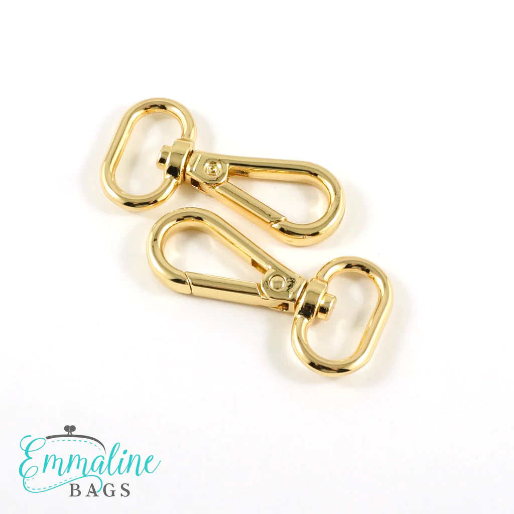 Emmaline Swivel Snap Hooks: Flat Hook Profile (2 Pack)