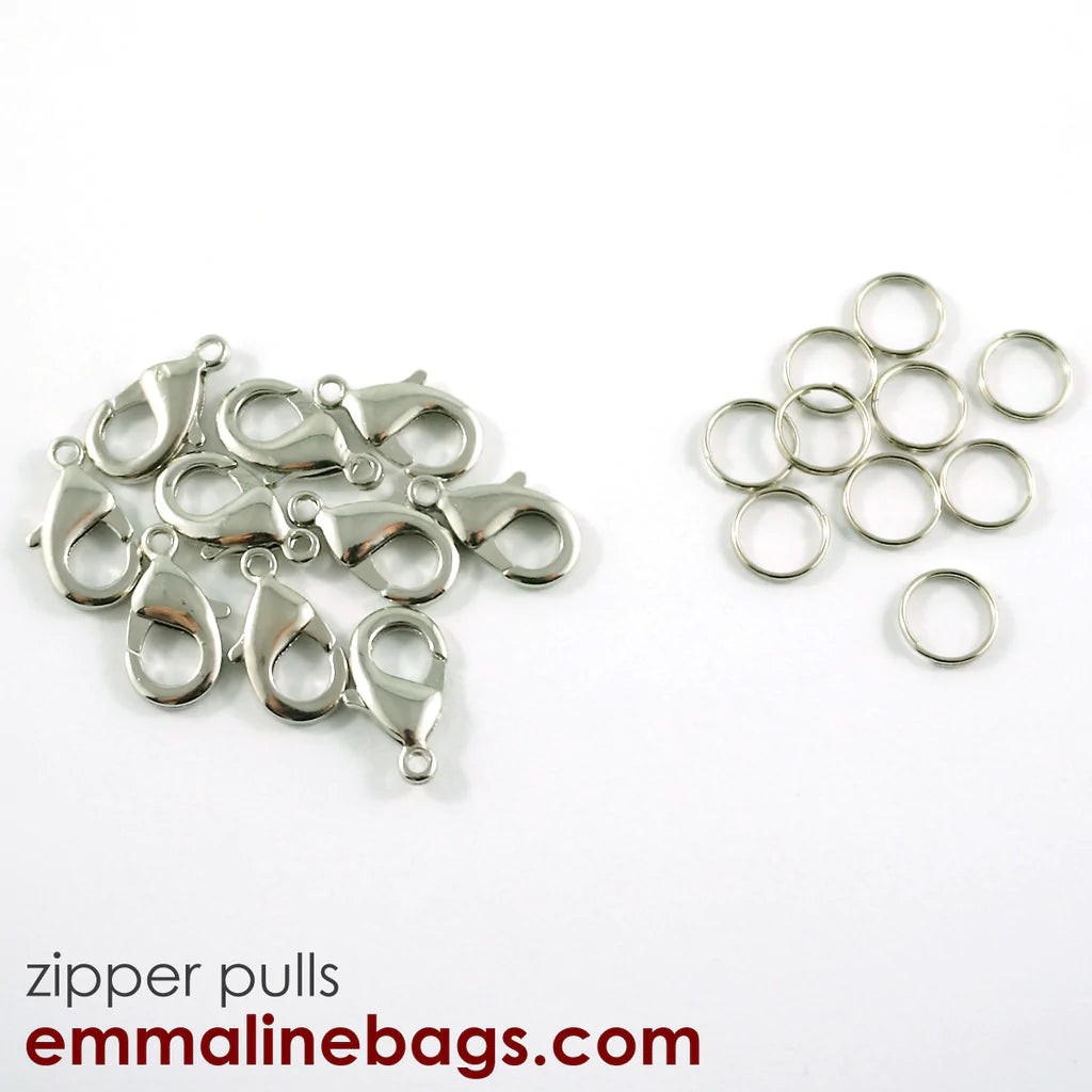 Hooks & Rings for Zipper Pulls (10 Pack)