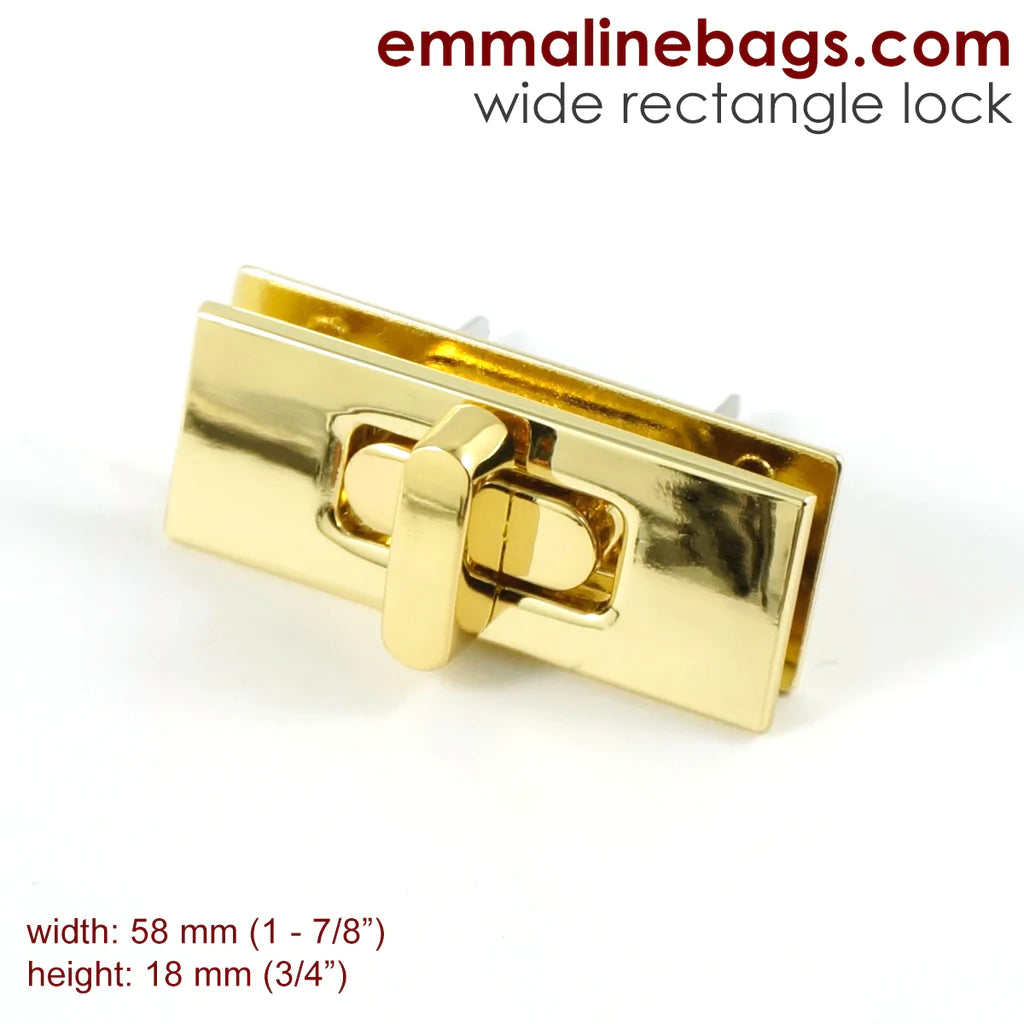 Emmaline Wide Rectangular Bag Lock