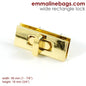 Emmaline Wide Rectangular Bag Lock