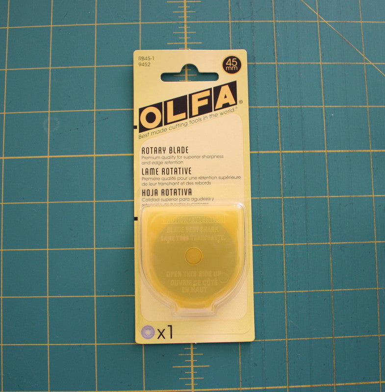 Olfa Replacement Blades For Rty2/G 45mm, 1 Count - Black Rabbit Fabric
