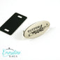 Metal Bag Label: Oval with "CUSTOM Made"
