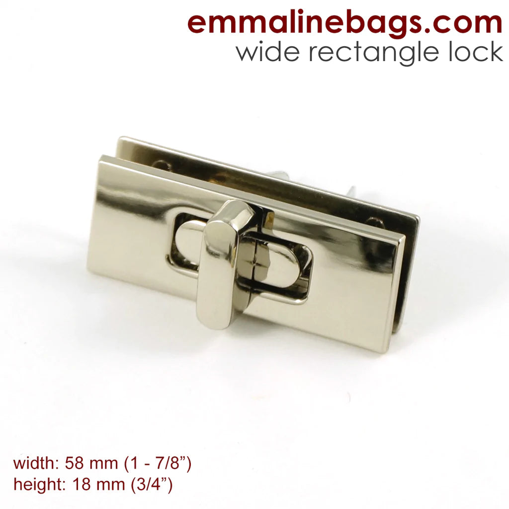 Emmaline Wide Rectangular Bag Lock