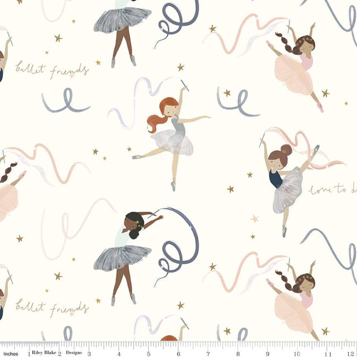 RB - Spin & Twirl Main Cream Sparkle 1 meter cut