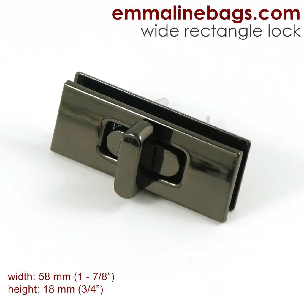 Emmaline Wide Rectangular Bag Lock