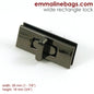 Emmaline Wide Rectangular Bag Lock