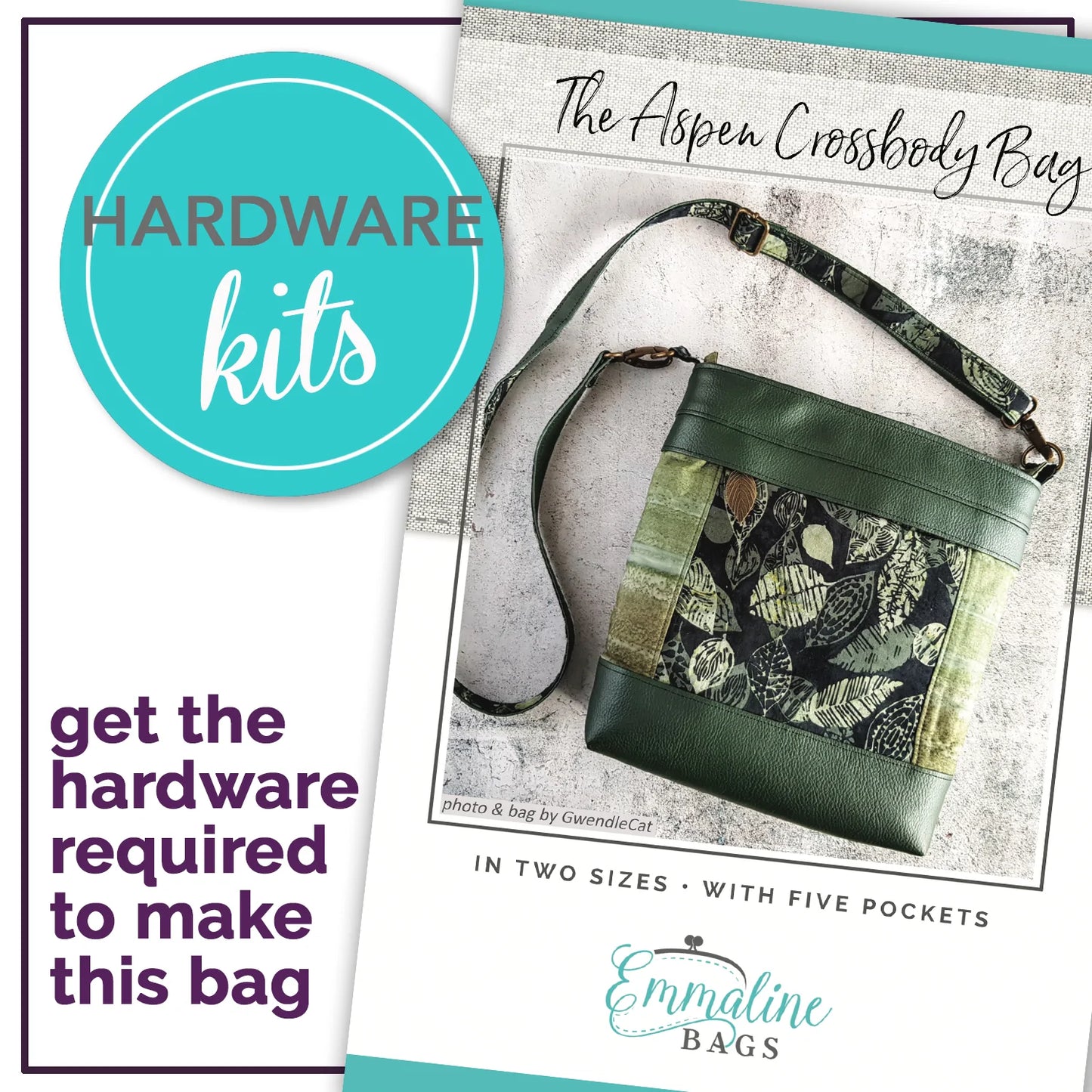 Emmaline Hardware Kit - Aspen Crossbody Bag
