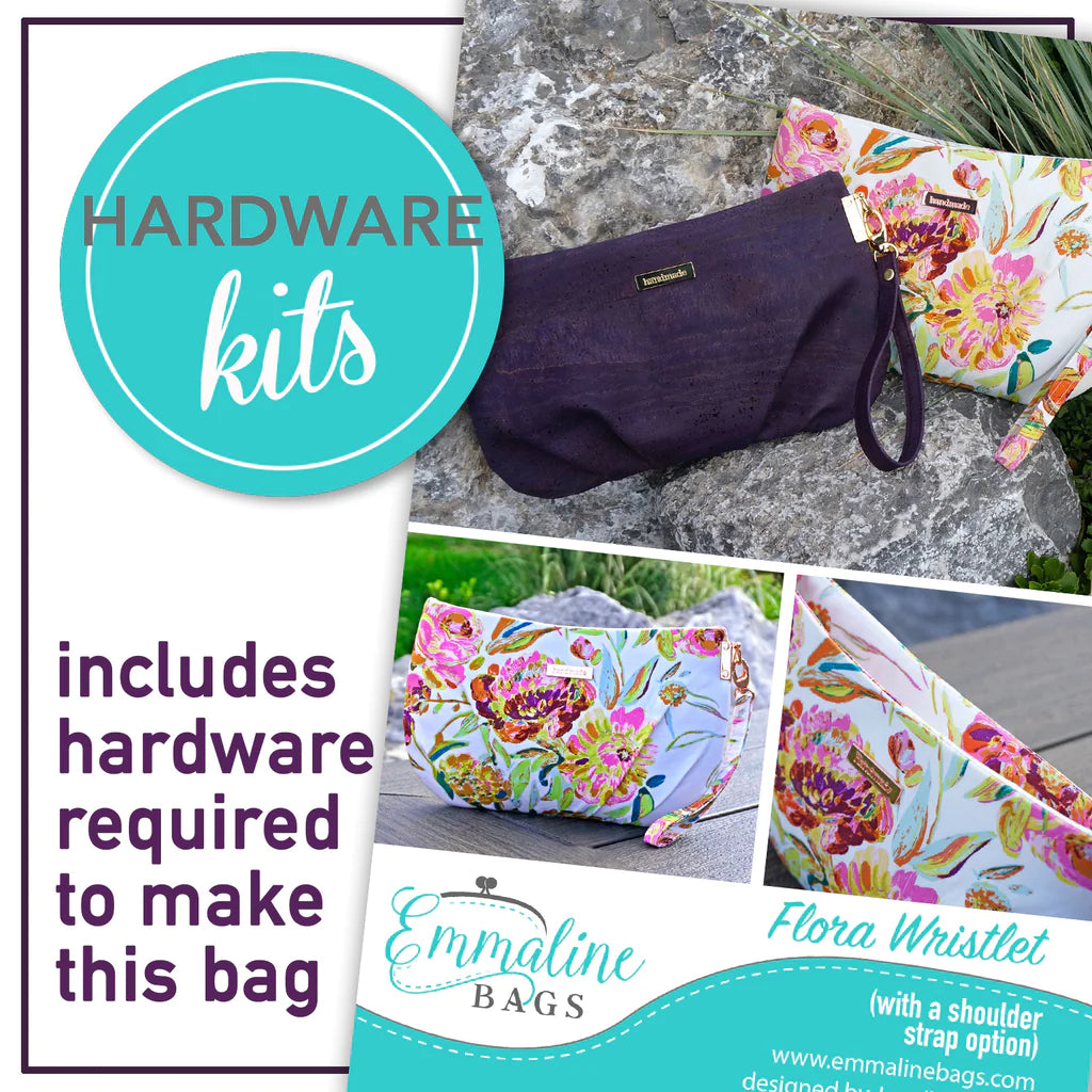 Emmaline Hardware Kit - Flora Wristlet
