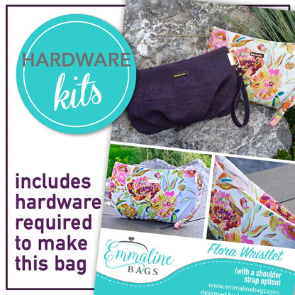 Emmaline Hardware Kit - Flora Wristlet
