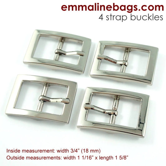 Double Ended Pin Buckles: (4 Pack)