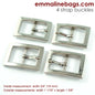Double Ended Pin Buckles: (4 Pack)