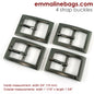 Double Ended Pin Buckles: (4 Pack)